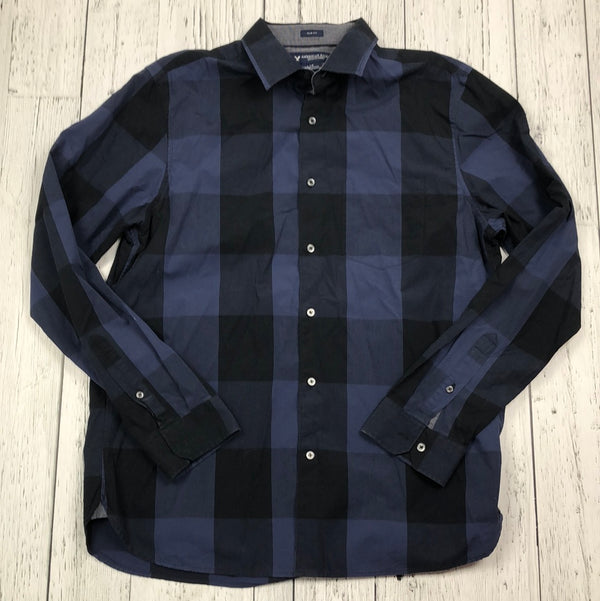 American eagle black blue patterned shirt - His L