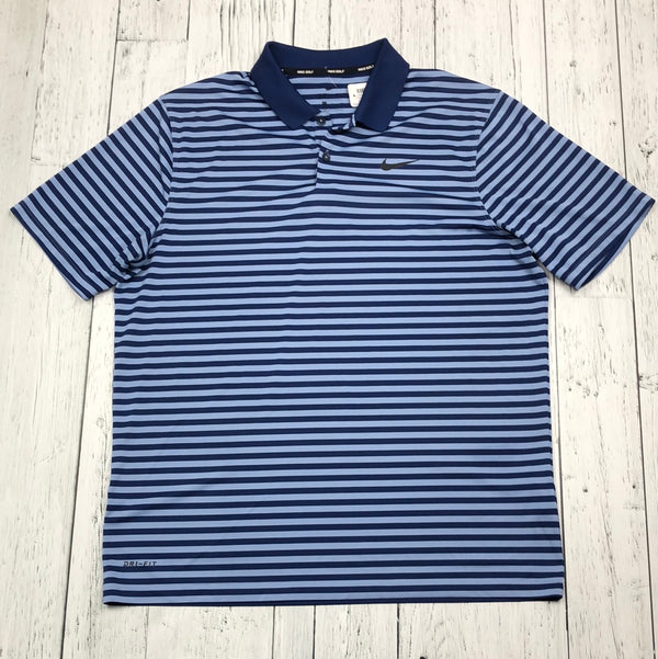 Nike blue striped golf shirt - His L