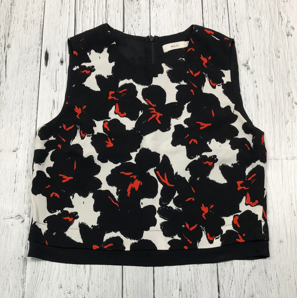 A.L.C red black white patterned tank top - Hers XXS/0