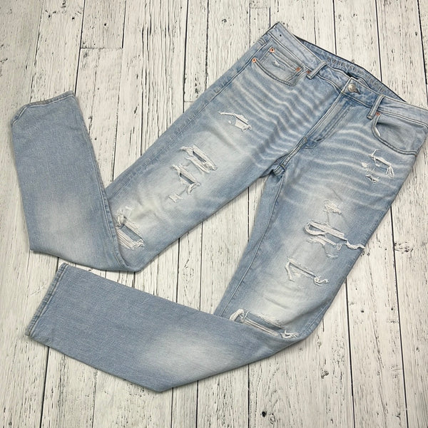 American eagle distressed blue jeans - His L/34x36