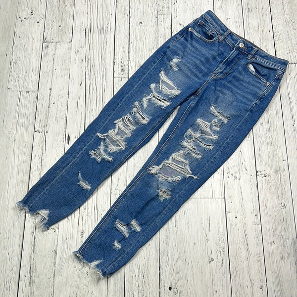 American Eagle distressed blue jeans - Hers XS/2