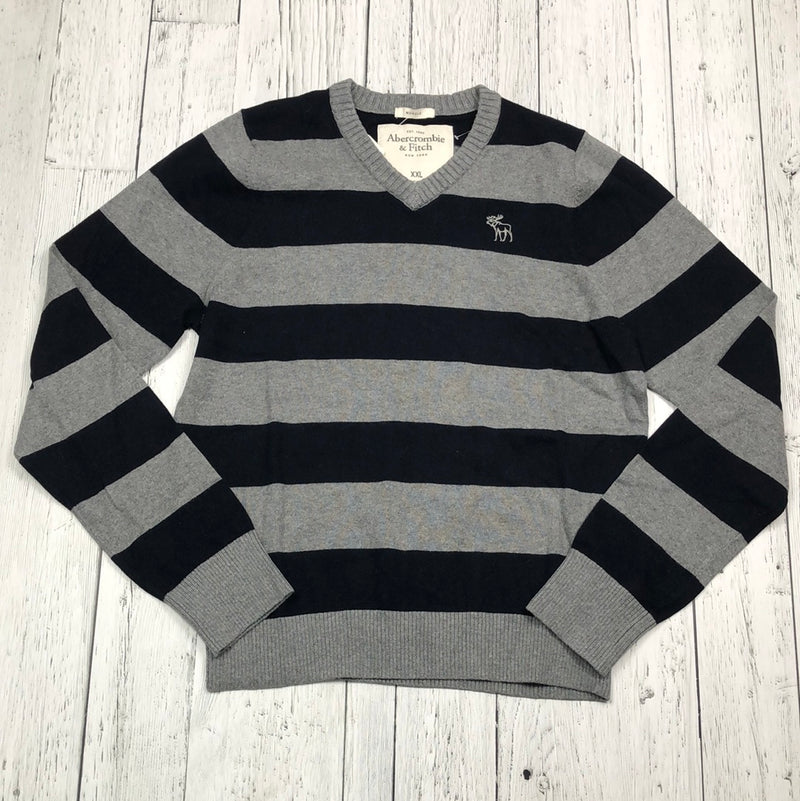 Abercrombie&Fitch grey black striped sweater - His XXL