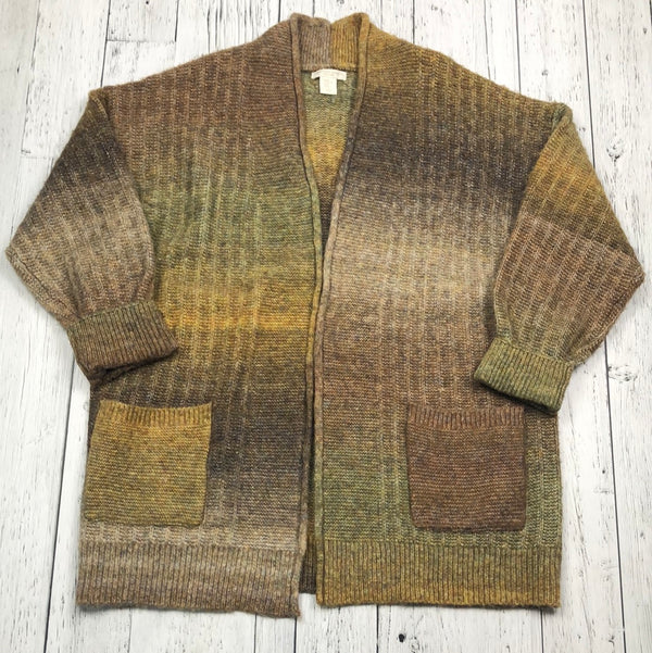 Christian Sirlano brown green patterned knitted sweater - Hers XL