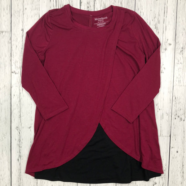 Motherhood burgundy black shirt - Ladies XS