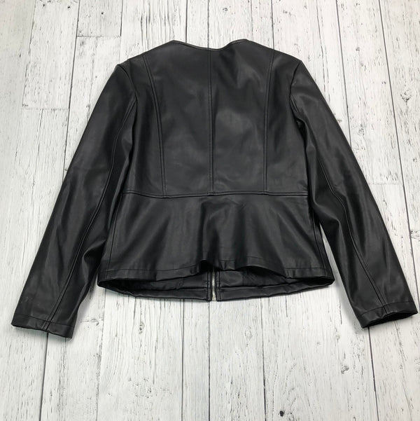 Zara black leather jacket - Hers L