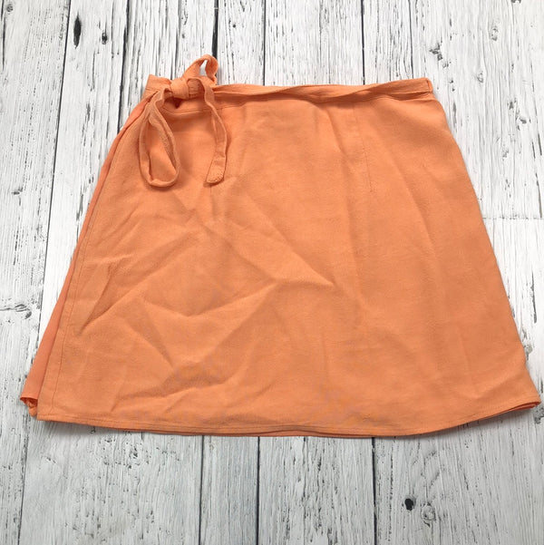 Sunday Best Aritzia orange wrap skirt - Hers XS
