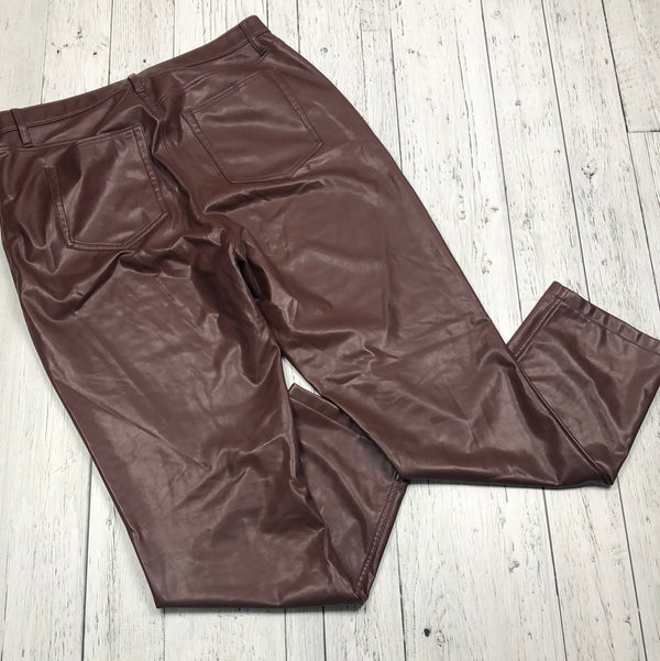 Abercrombie&Fitch brown leather pants - Hers M/34