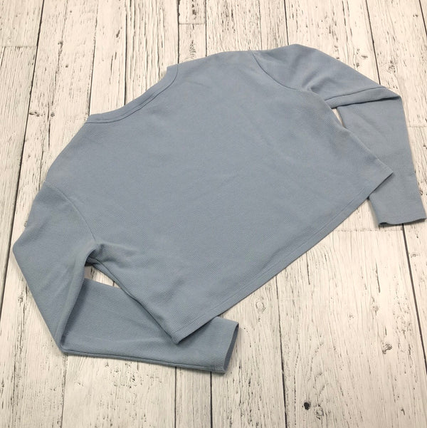 Sunday Beat Aritzia blue cropped long sleeve shirt - Hers XS/2