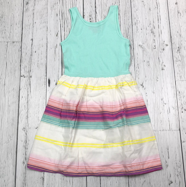 Gap green pink yellow striped dress - Girls 8