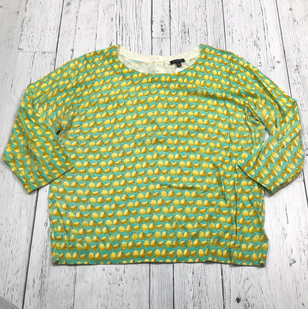 Talbots green yellow pear shirt - Hers XL