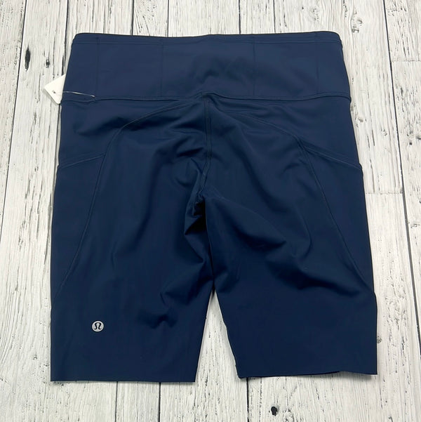 lululemon blue biker shorts - Hers M/10