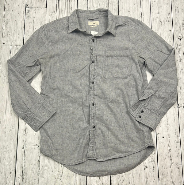 Tna Aritzia grey patterned button up shirt - Hers M