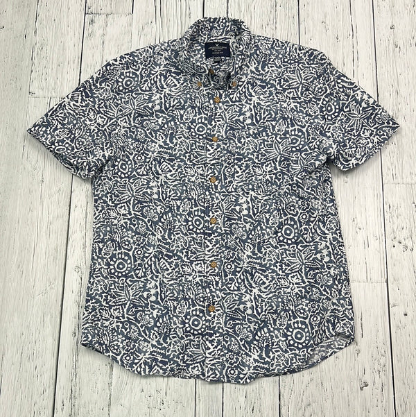 American Eagle blue white patterned shirt - His M