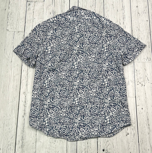 American Eagle blue white patterned shirt - His M