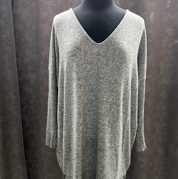 American Eagle Grey Plush Sweater - Hers M