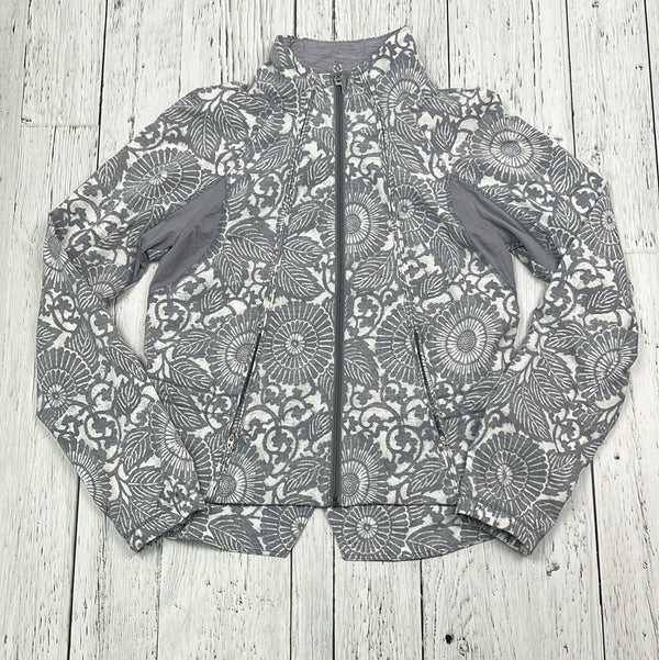 lululemon grey white patterned sweater - Hers S/6