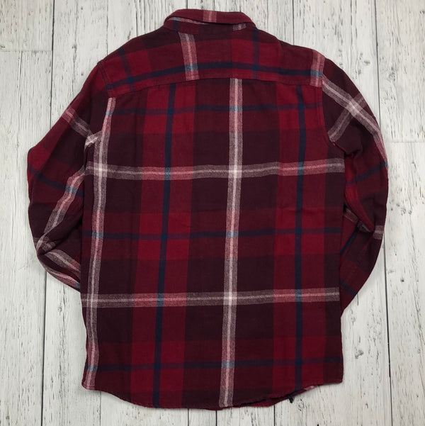 Hollister red white blue patterned flannel - His S