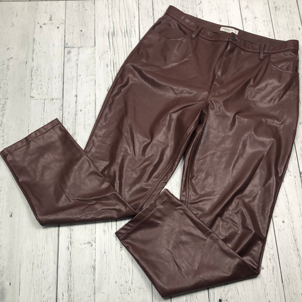 Abercrombie&Fitch brown leather pants - Hers M/34