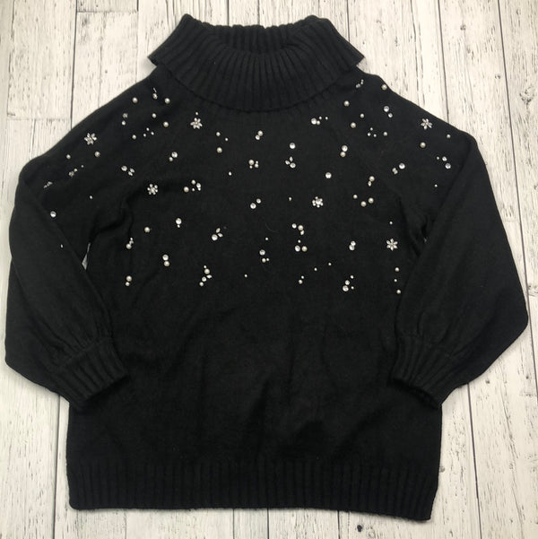 Karl Lagerfeld black jewelled sweater - Hers XL