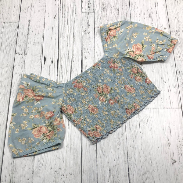 American Eagle blue floral shirt - Hers XS