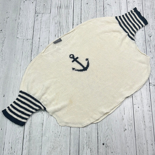 Wooden Ships white black patterned knitted shirt - Hers S/M