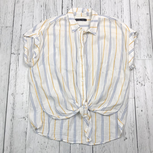 Abercrombie&Fitch yellow blue white patterned shirt - Hers L