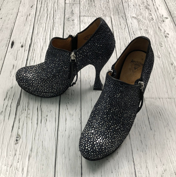 John Fluevog black patterned heels - Hers 8.5