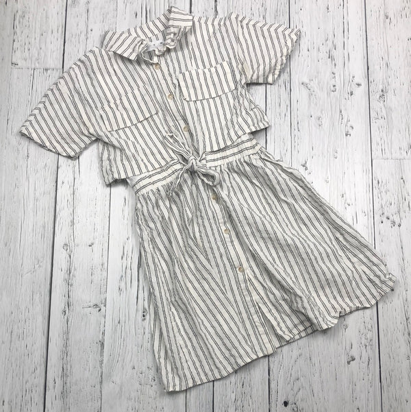 Zara black white striped dress - Girls 10
