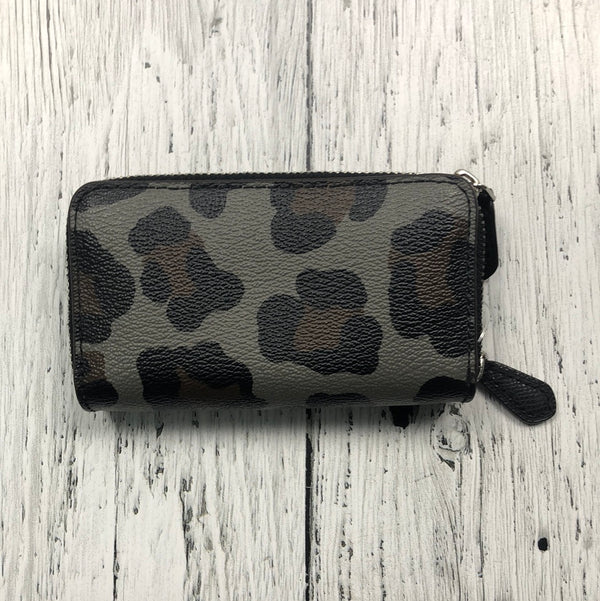 Coach grey black brown patterned wallet - Hers