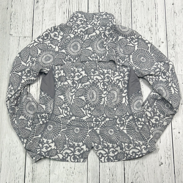 lululemon grey white patterned sweater - Hers S/6
