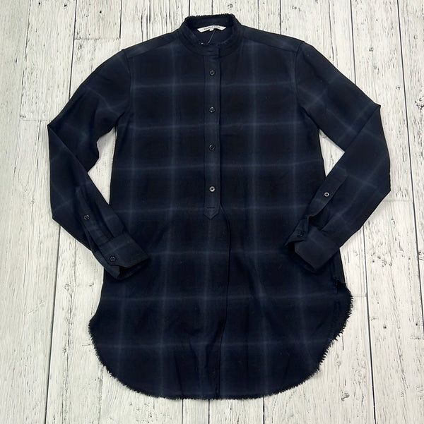 Helmut lang navy patterned shirt - Hers XS
