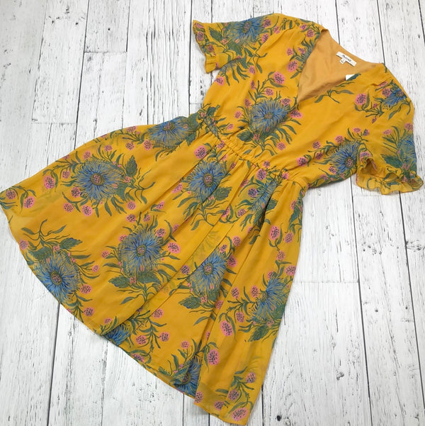 Madewell yellow blue floral dress - Hers S