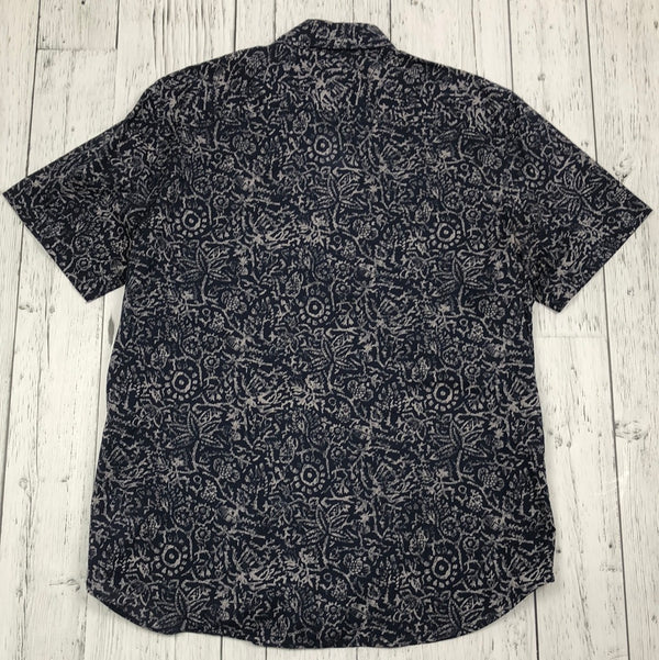 American Eagle Outfitters Blue Patterned Polo - His L