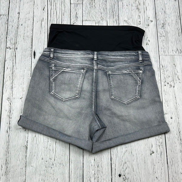 Thyme Maternity Grey Denim Shorts - Ladies L