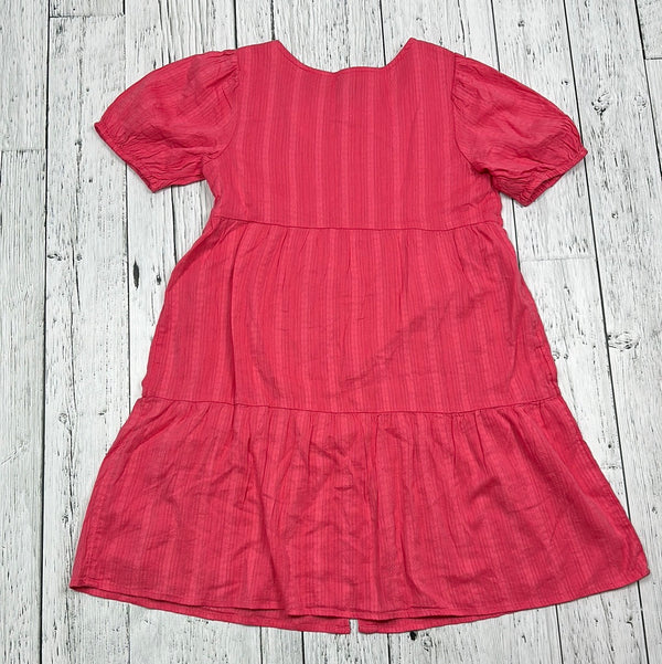 Old Navy Pink Tiered Puff Sleeve Dress - Girls 10/12