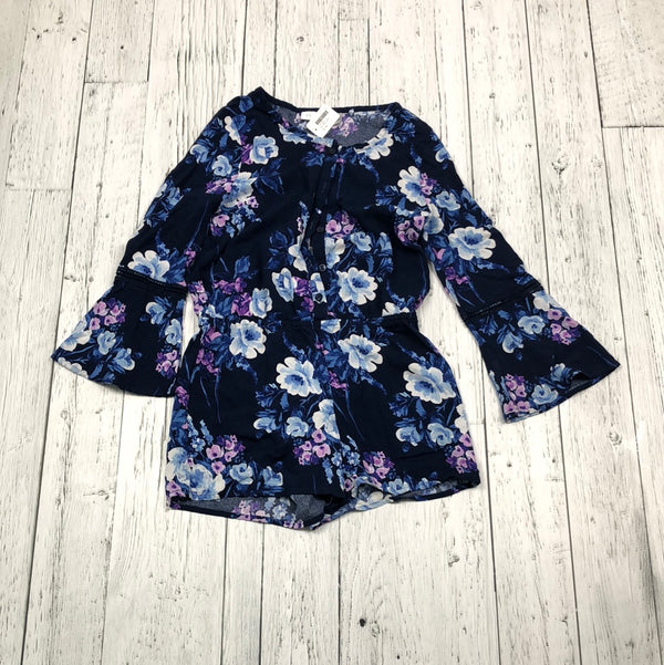 The Children’s Place navy floral romper - Girls 10/12