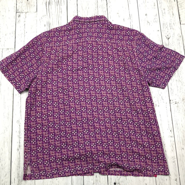 Tommy Bahama Purple Pattern Button Up Shirt - His L