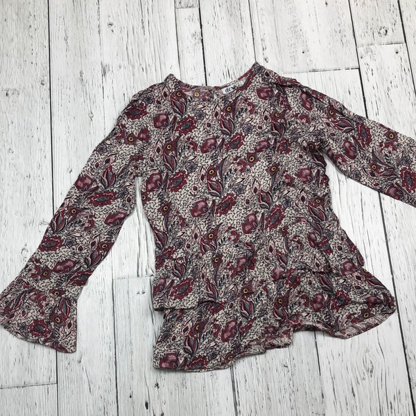 Dex white/pink patterned long sleeve shirt - Girls 10