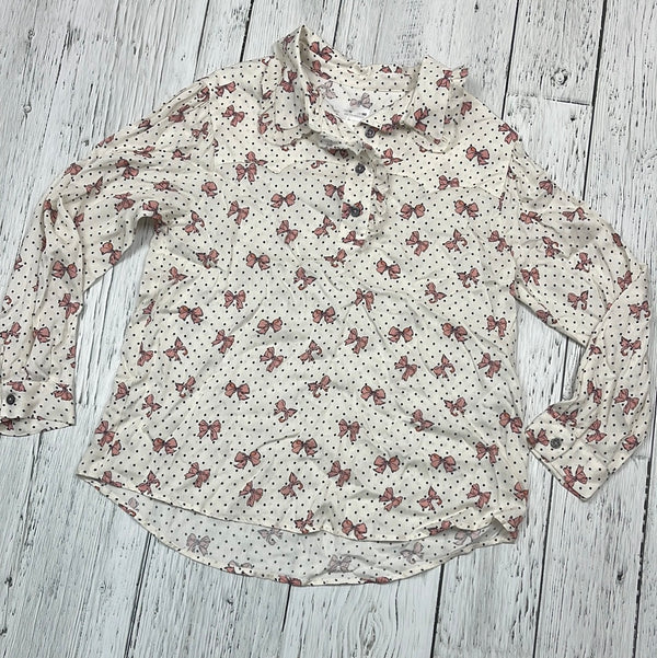 Zara cream patterned shirt - Girls 10