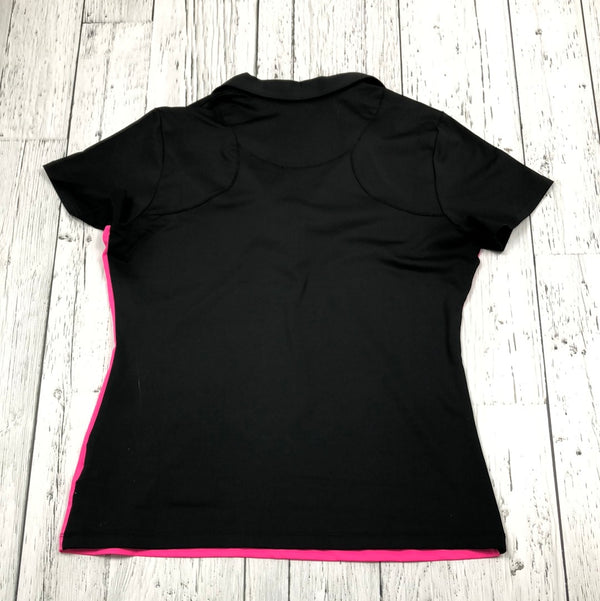 Annika black and pink golf shirt - Hers M