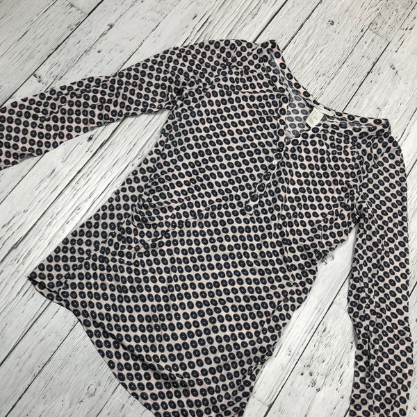 H&Mm Black Patterned Maternity Blouse - Ladies S