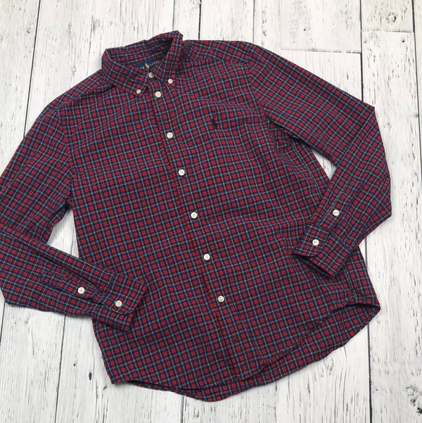Ralph Lauren blue/red plaid button up shirt - Boys 14