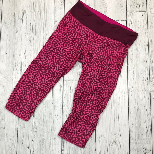 lululemon pink patterned crop leggings - Hers 8