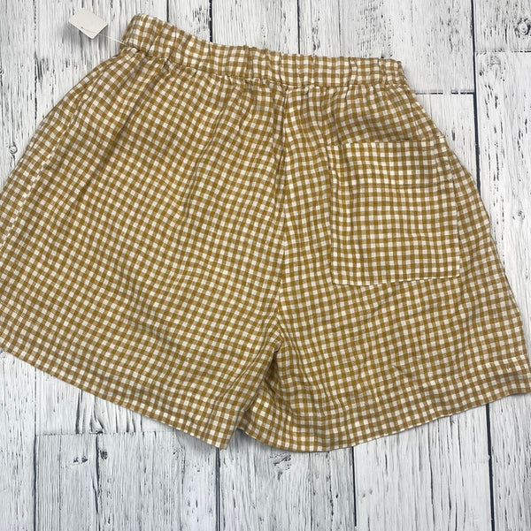 Everlane yellow/white checkered shorts - Hers S