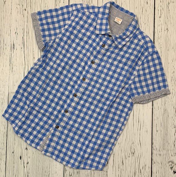 Gymboree blue/white plaid button up shirt - Boys 7/8