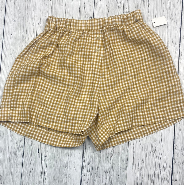 Everlane yellow/white checkered shorts - Hers S