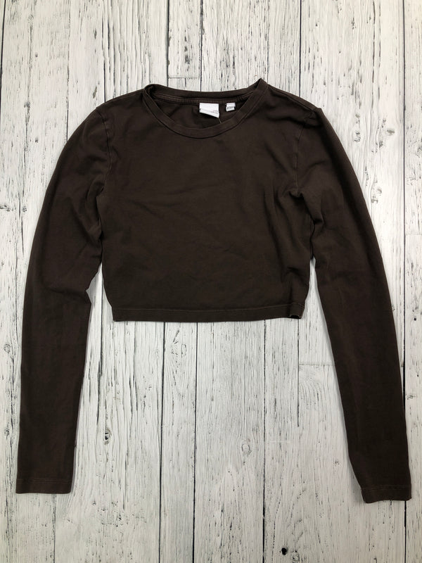 Tna Aritzia brown cropped long sleeve - Hers XS