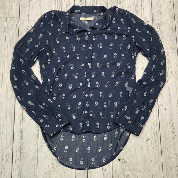 Abercrombie&Fitch navy white floral shirt - Hers S