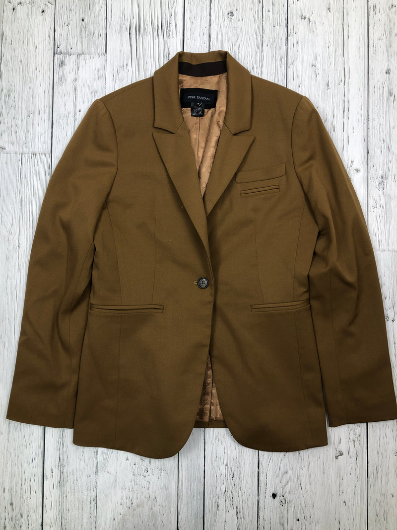 Pink Tartan brown blazer - Hers S/6