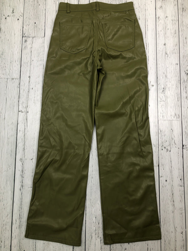 Garage green leather pants - Hers S